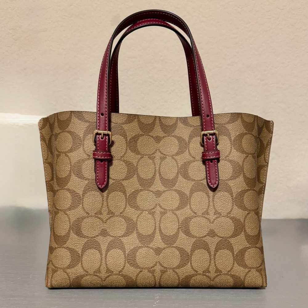 NWT Coach Mollie Women’s Tote, Small - Gold/Khaki Multi (CF334) - Picture 2 of 8